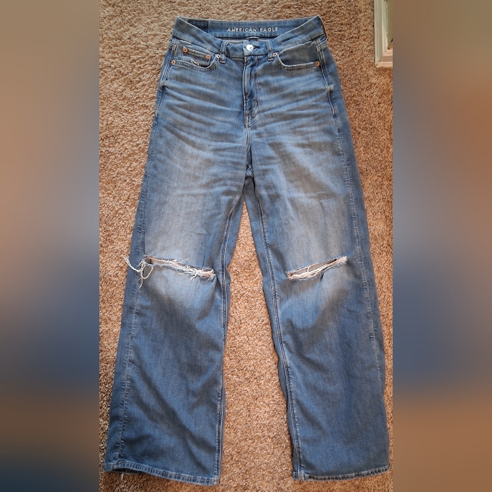 AE Dreamy Drape Wide Leg Baggy Jeans